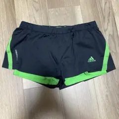 新品 アディダス ジャージ ショートパンツ M ブラック✖️グリーン