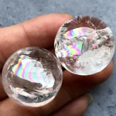 【残りわずか！幸運水晶！】天然石　アイリスクォーツ　水晶　丸玉　スフィア