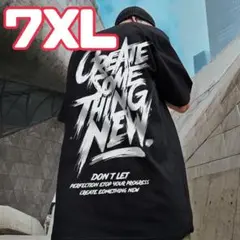 【新品】7XL メンズTシャツ　未使用　ビックシルエット　大きめ　ブラック