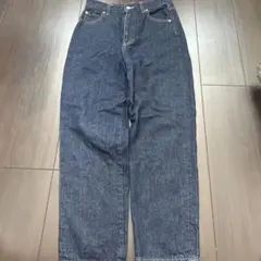 LOWRYSFARM ダークブルー ストレートデニムパンツ