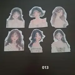 コラージュ素材　女の子イラスト　 ダイカットセット