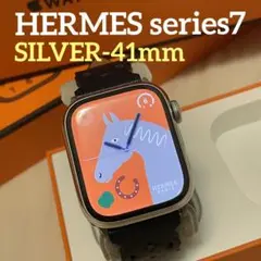 【美品】apple watch HERMES S7 41mm シルバー #483