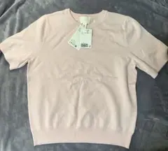 H&M 半袖　ニット　ピンク