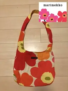 レア　マリメッコ　ウニッコ　marimekko フラワー　キャンバス　ショルダー