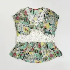 VIVIENNE TAM ヴィヴィアン タム 総柄 シフォン ブラウス