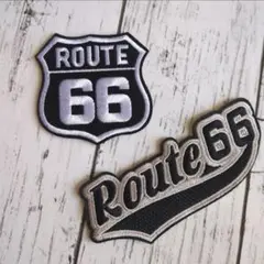 2枚set★ route66 アメリカン アイロンワッペン