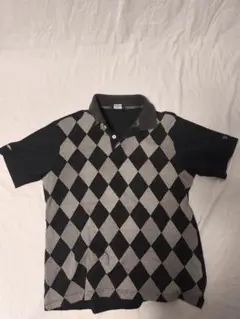 Munsingwear アーガイル柄 ポロシャツ 黒 ドライ メンズ XL