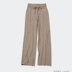 《UNIQLO》ウォッシャブルニットリブパンツ　2色セット　L