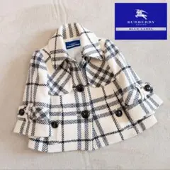 バーバリーブルーレーベル ケープコート ウール ノバチェック ほぼ未使用 38