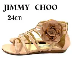 JIMMY CHOO ジミーチュウ　フラワーサンダル 24cm 箱付き
