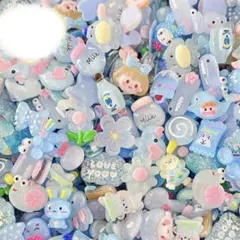20個250円 水色 クリア系 デコパ まとめ売り