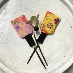 美容師が作る【羽子板】成人式 髪飾り 七五三