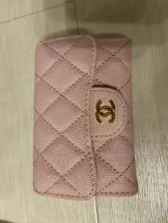 ピンク レザー カードケース