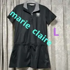 maire claire 　半袖チュニック　ワンピース　スポーツ　 ブラック　L