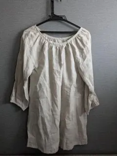 綿麻　ハンドメイド　トップス