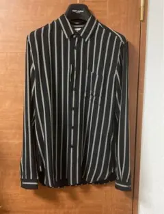 サンローラン シルク シャツ 美品 ストライプ
