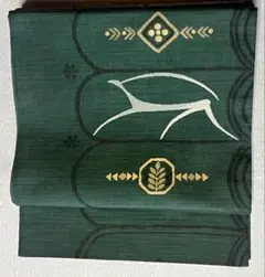 洒落袋帯　緑　六通