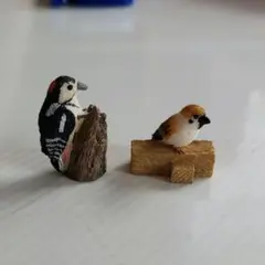 カバヤ　日本の小鳥 アカゲラ スズメ　フィギュア まとめ売り