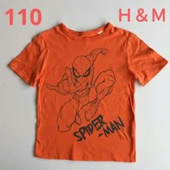 Ｈ＆Ｍ　スパイダーマン Tシャツ オレンジ レッド 5/6Y 110cm