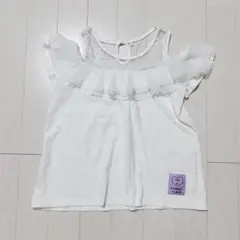 Cammy×amie 半袖　Tシャツ　トップス　オフショル　白　ホワイト　130