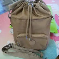 kipling 2wayショルダーバッグ 巾着型 未使用品