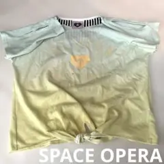 SPACE OPERA 150 グラデーション ハートプリント肩出しTシャツ 綿