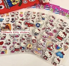 新品未使用　ハローキティ ステッカー シール　大量セット 12枚シート