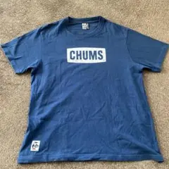 CHUMS ネイビー ロゴ Tシャツ