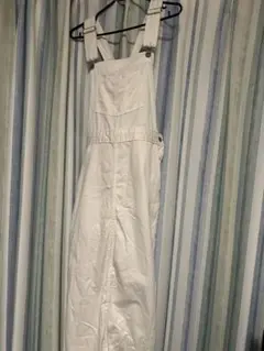 白 デニム サロペット オールインワン