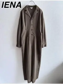 IENA イエナ シアーチェックオールインワン ブラウン