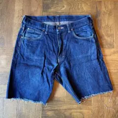 unused デニムカットオフショーツ