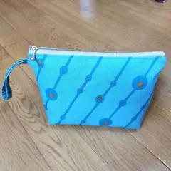 おしゃれモダン模様の お宿ポーチ　ハンドメイド　20cmファスナー
