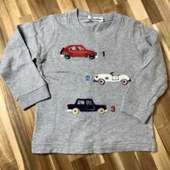 familiar 車の刺繍 ロンT 100cm