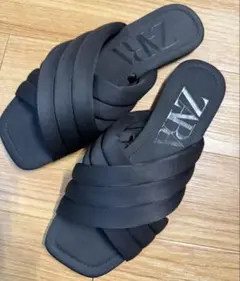 ZARA サテンサンダル size39
