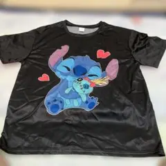 Disney・リロアンドスティッチ子供用Tシャツ黒170