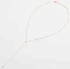 STAR JEWELRY K18 ダイヤ Y字 ネックレス