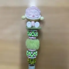 スカルパンダ　温度ちゃん　フィギュア　デコボールペン　手書きビーズ