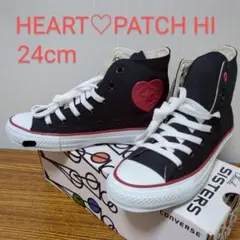 未使用 CONVERSE ALLSTAR HEART PATCH HI 24cm