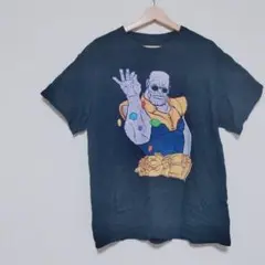 サノス Tシャツ ブラック 半袖 カジュアル プリント