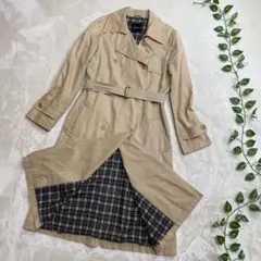 Max Mara トレンチコート チェック 大きいサイズ XL 42 ベージュ