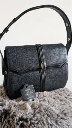 美品　シャーク スキン　バッグ 黒