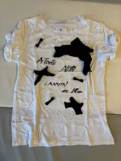 LANVIN en Bleu パール・リボン付き　Tシャツ 38サイズ
