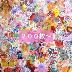 ①海外 フレークシール まとめ売り♥コラージュ素材　おすそ分け　ステッカー