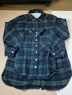 【新品】無印良品　ネルシャツ　シャツ　リンクコーデ　親子　Lサイズ　90サイズ