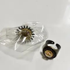 ハンドメイド　リング　ネコ　レトロ
