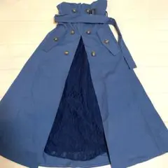 【未使用】アルシーブ　トレンチスカート　ブルー　秋冬