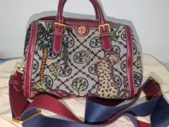 2025年最新】Tory Burch Tモノグラム ジャカード バレルバッグの