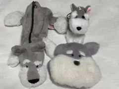 ニキシュナウザー　ペンケース　シュナウザーポーチ　ぬいぐるみ