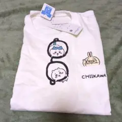 ちいかわ だまし絵Tシャツ メガネ Lサイズ アベイル