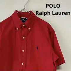 古着 90s POLO Ralph Lauren 半袖BDシャツ レッド